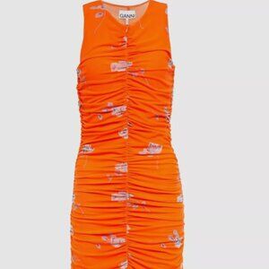 Ganni Printed Midi Length Dress